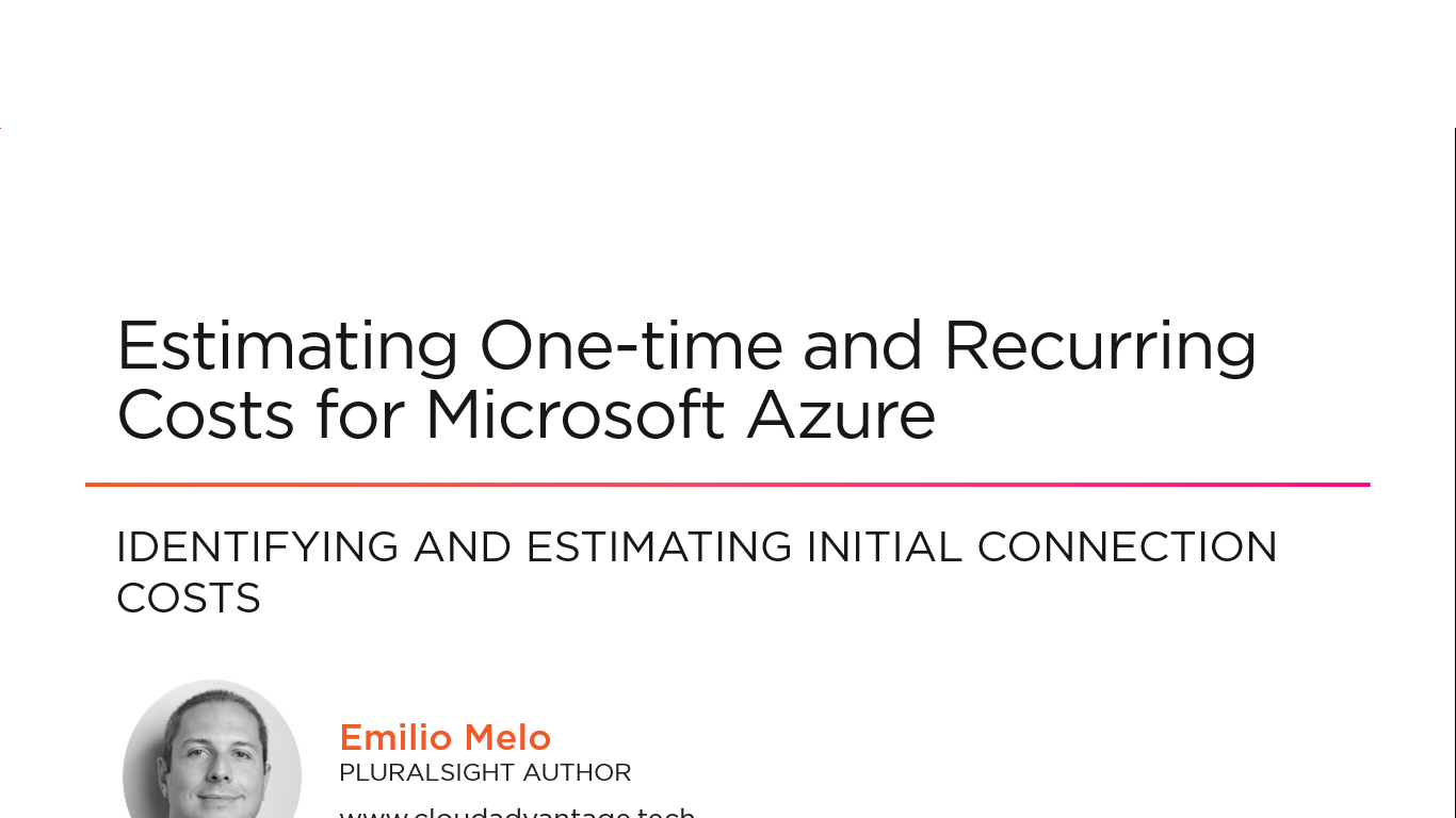 Course “Estimating One-time and Recurring Costs for Microsoft Azure”