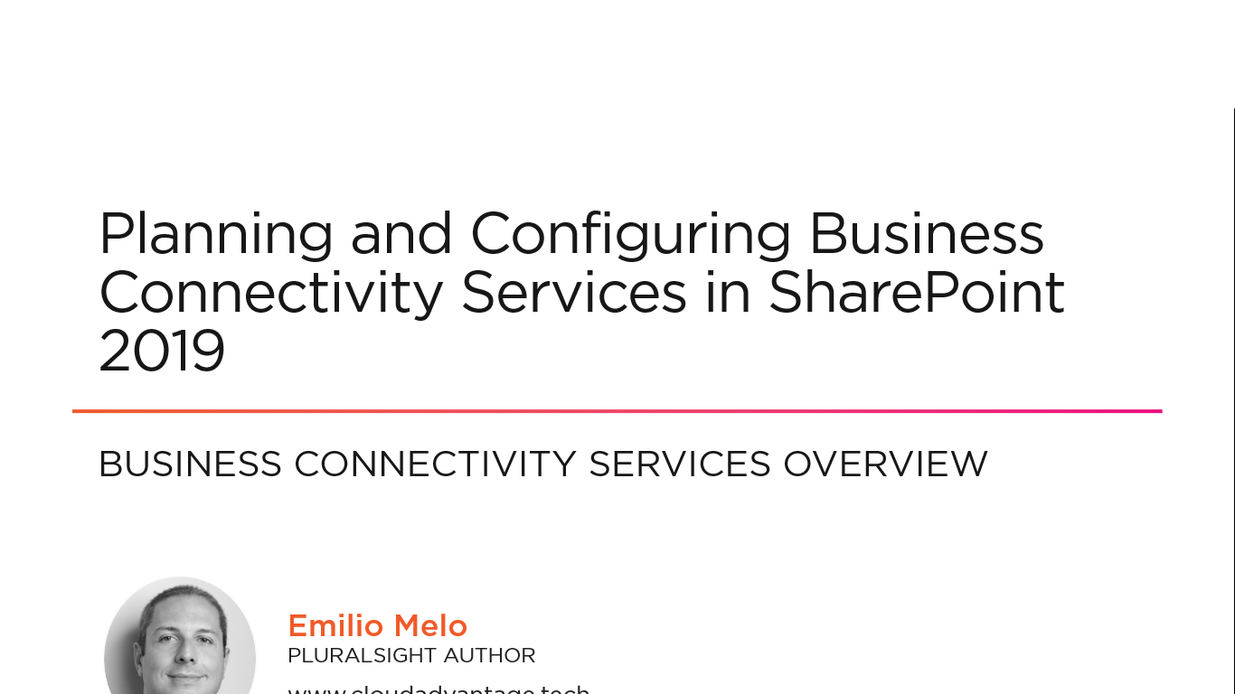 Course “Planning and Configuring Business Connectivity Services in SharePoint 2019”